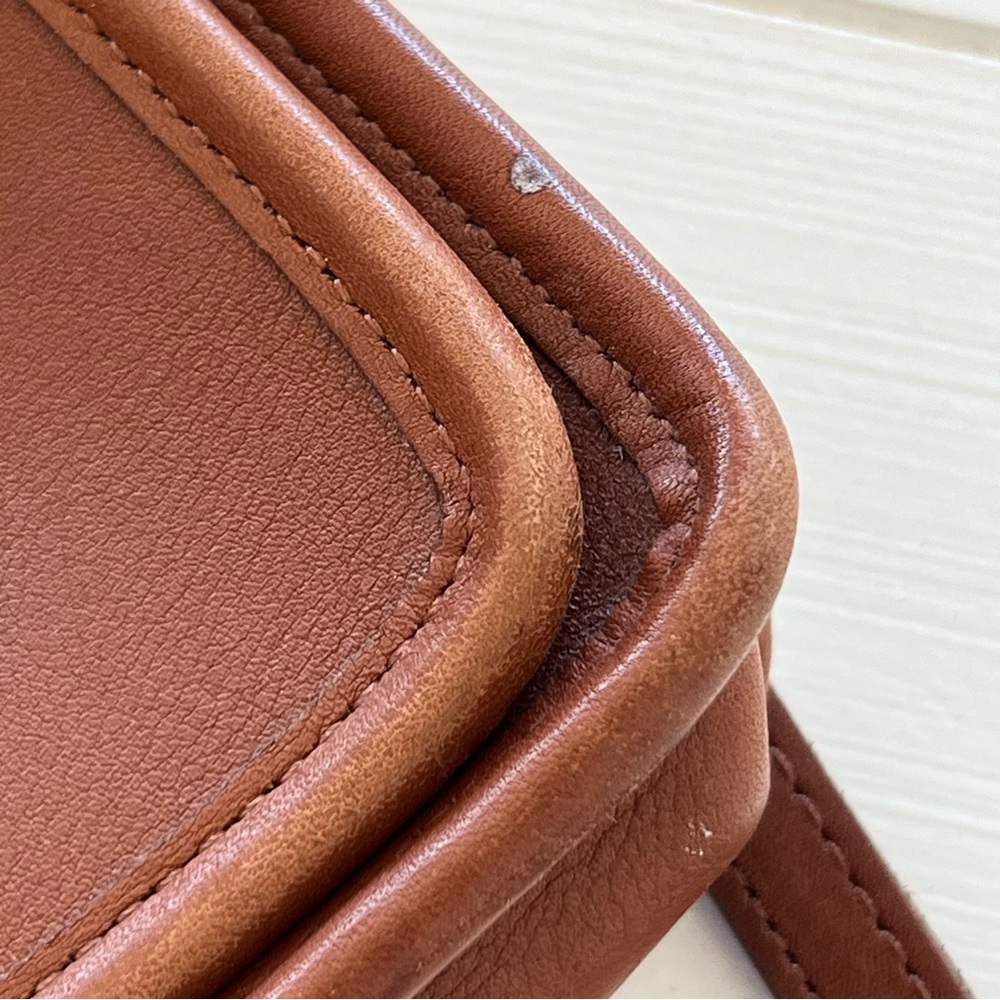 Coach Vintage Leather Crossbody Bag 5130 Tan 90s Y2K - Picture 15 of 17